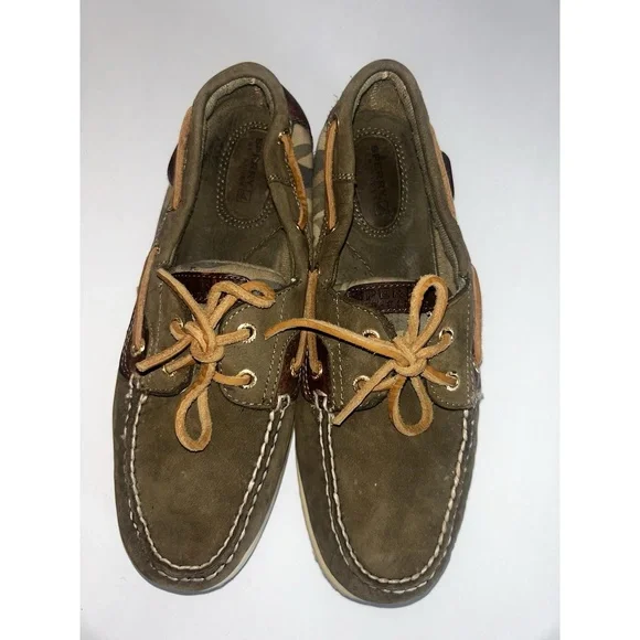 Sperrys Women's Top-Sider Shoes, Size 9M Green /‎ Camo  Great Condition - Picture 4 of 6